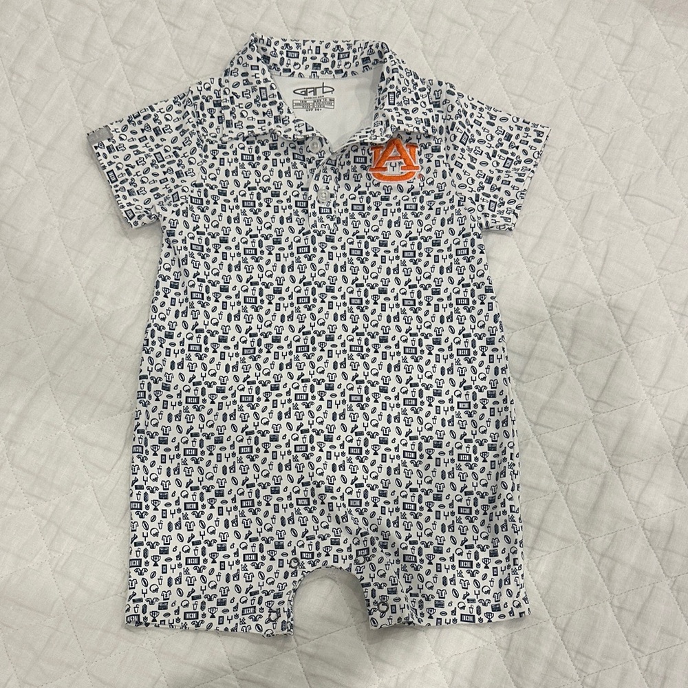 Auburn Tigers Kids One Piece - Navy and White